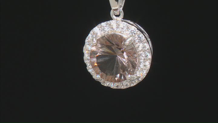 Pink Zandrite® Rhodium Over Sterling Silver Pendant With Chain 3.35ctw Video Thumbnail