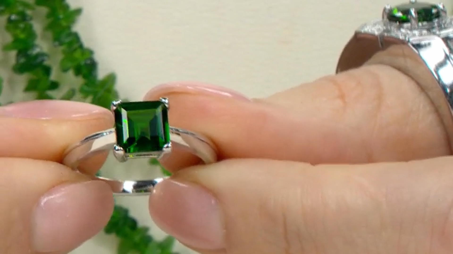 Green Chrome Diopside Platinum Over Sterling Solitaire Silver Ring 1.45ctw Video Thumbnail