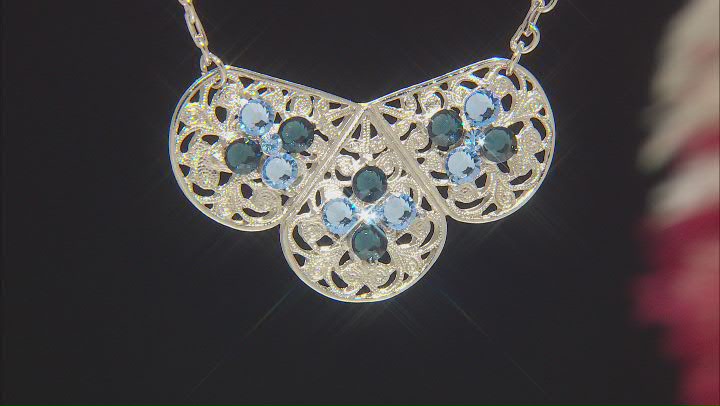 Crystal Silver-Tone Bib Necklace