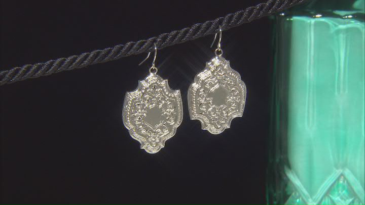 Freeform Silver-Tone Earrings With Making It 1928 Book