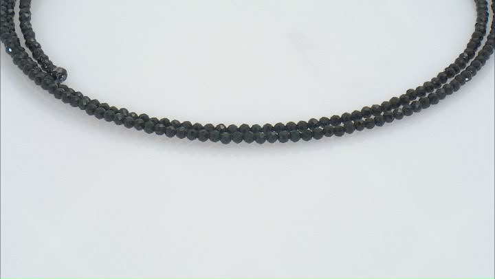 Black Spinel Stainless Steel Wrap Choker Necklace Video Thumbnail