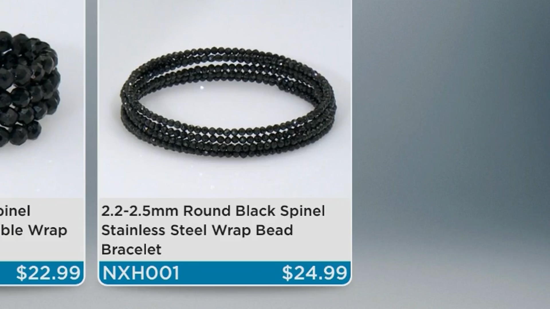 Black Spinel Stainless Steel Adjustable Wrap Ring Video Thumbnail