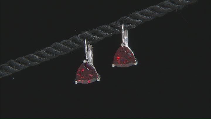 Vermelho Garnet™ Rhodium Over Sterling Silver Earrings 3.64ctw Video Thumbnail
