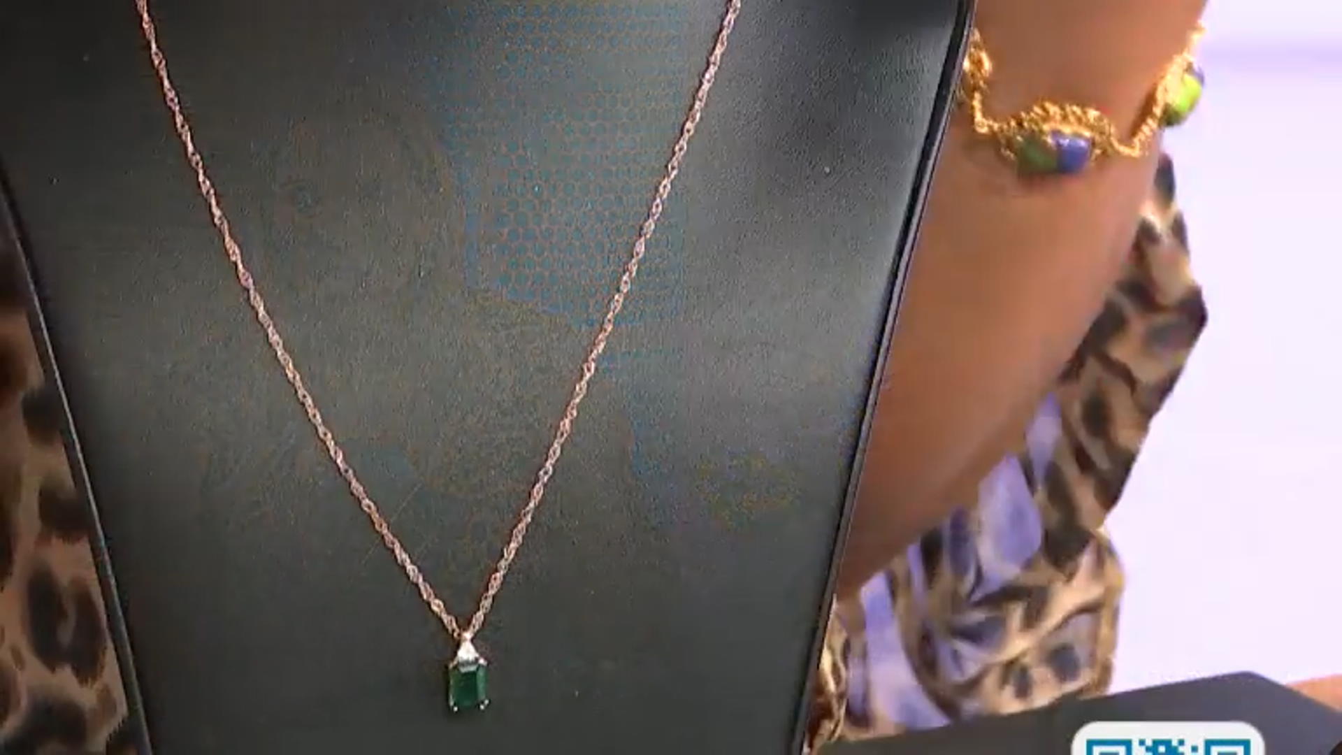 Green Lab Created Emerald 18K Rose Gold Over Sterling Silver Pendant With Chain 1.44ctw Video Thumbnail