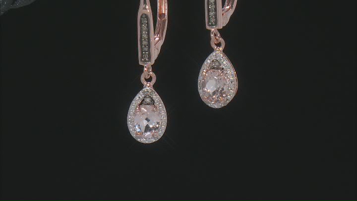 Pink Morganite 18k Rose Gold Over Sterling Silver Earrings 0.57ctw Video Thumbnail