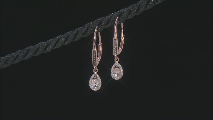 Pink Morganite 18k Rose Gold Over Sterling Silver Earrings 0.57ctw Video Thumbnail