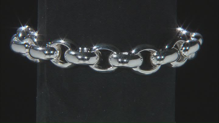 Sterling Silver 11MM Rolo Link Bracelet Video Thumbnail