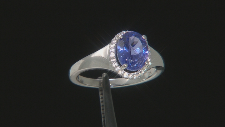 Blue Tanzanite Rhodium Over Silver Ring 1.75ctw - ONH206 | JTV