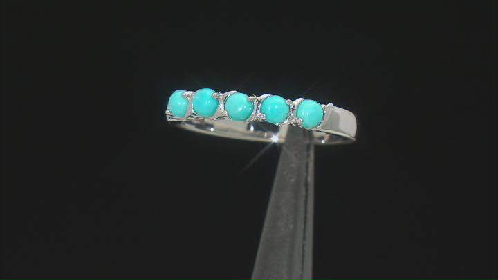Blue Sleeping Beauty Turquoise Sterling Silver Ring Set Video Thumbnail