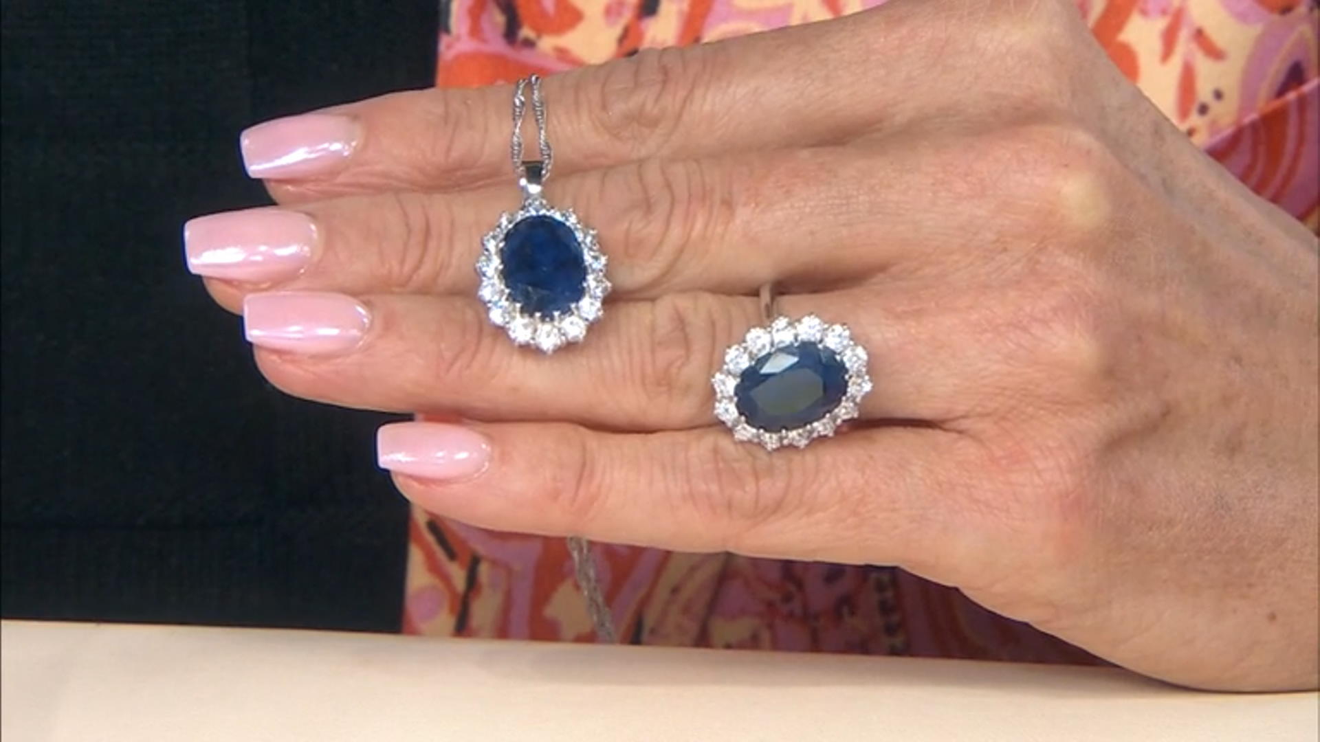 Blue Mahaleo® Sapphire Rhodium Over Sterling Silver Ring 9.17ctw Video Thumbnail