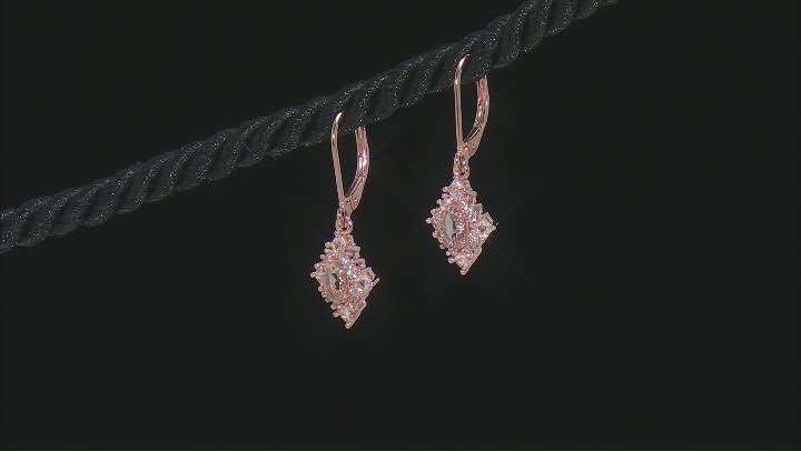 Peach Morganite 18k Rose Gold Over Sterling Silver Earrings 1.17ctw Video Thumbnail
