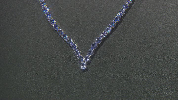 Tanzanite Rhodium Over Sterling Silver 18" Necklace 5.54ctw Video Thumbnail