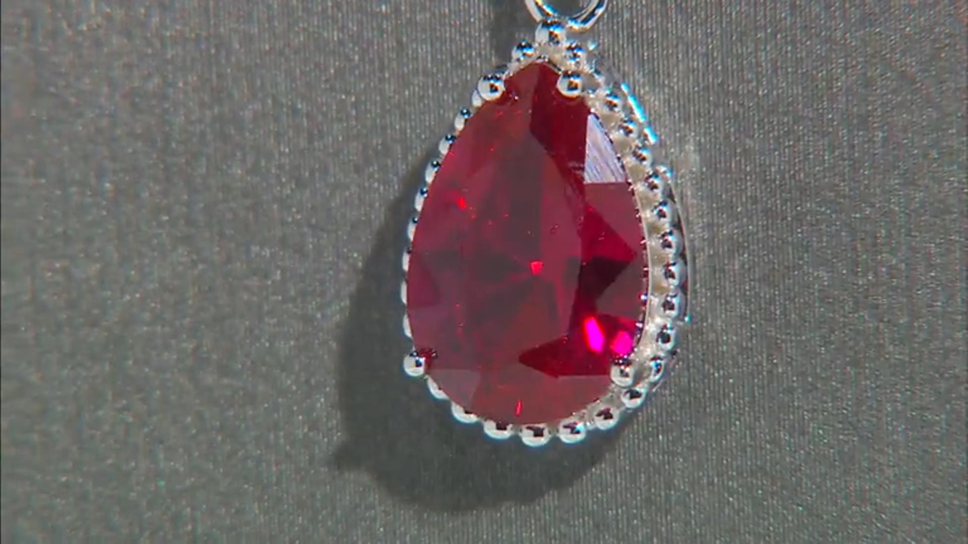 Lab Created Ruby Rhodium Over Sterling Silver Pendant With Chain 2.93ct Video Thumbnail