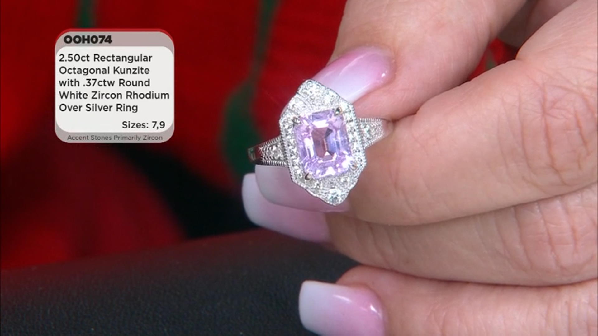 Pink Kunzite Rhodium Over Sterling Silver Ring 2.87ctw Video Thumbnail