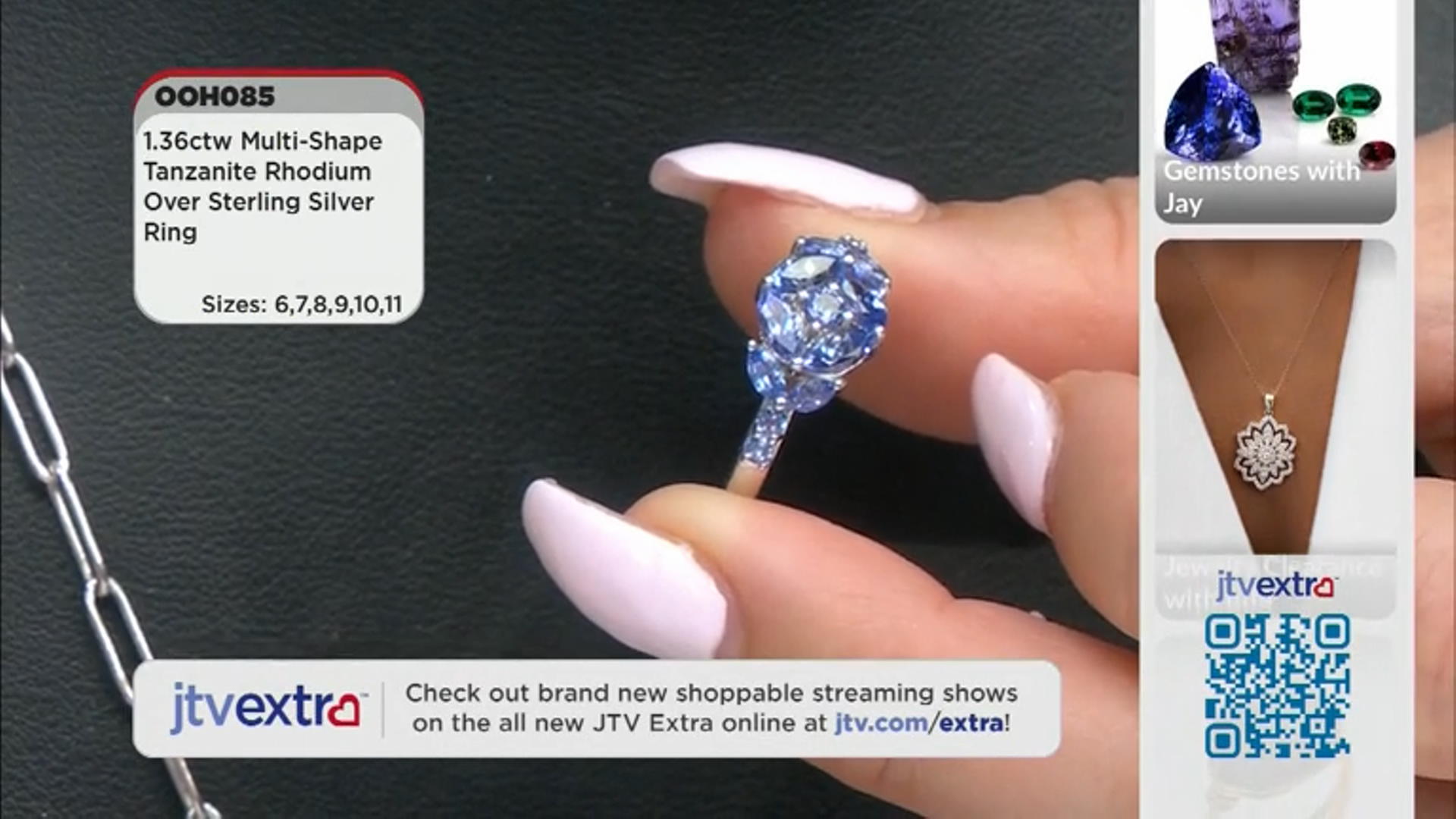 Blue Tanzanite Rhodium Over Sterling Silver Ring 1.36ctw Video Thumbnail