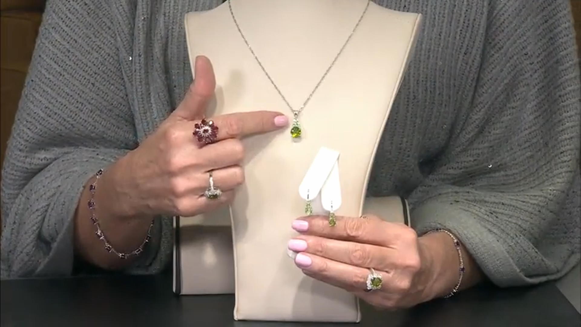 Green Peridot Rhodium Over Sterling Silver Earrings 2.38ctw Video Thumbnail
