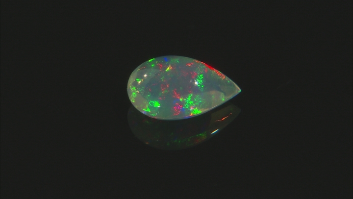 Ethiopian Opal 14x10mm Pear Shape Cabochon 2.50ct Video Thumbnail