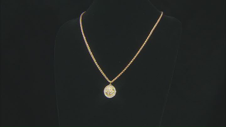 Crystal Gold Tone 5 Strand Layered Chain Necklace Video Thumbnail