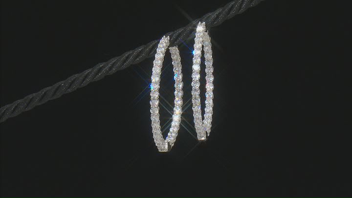 White Cubic Zirconia and Crystal 3 Piece Silver Tone Earrings Set Video Thumbnail