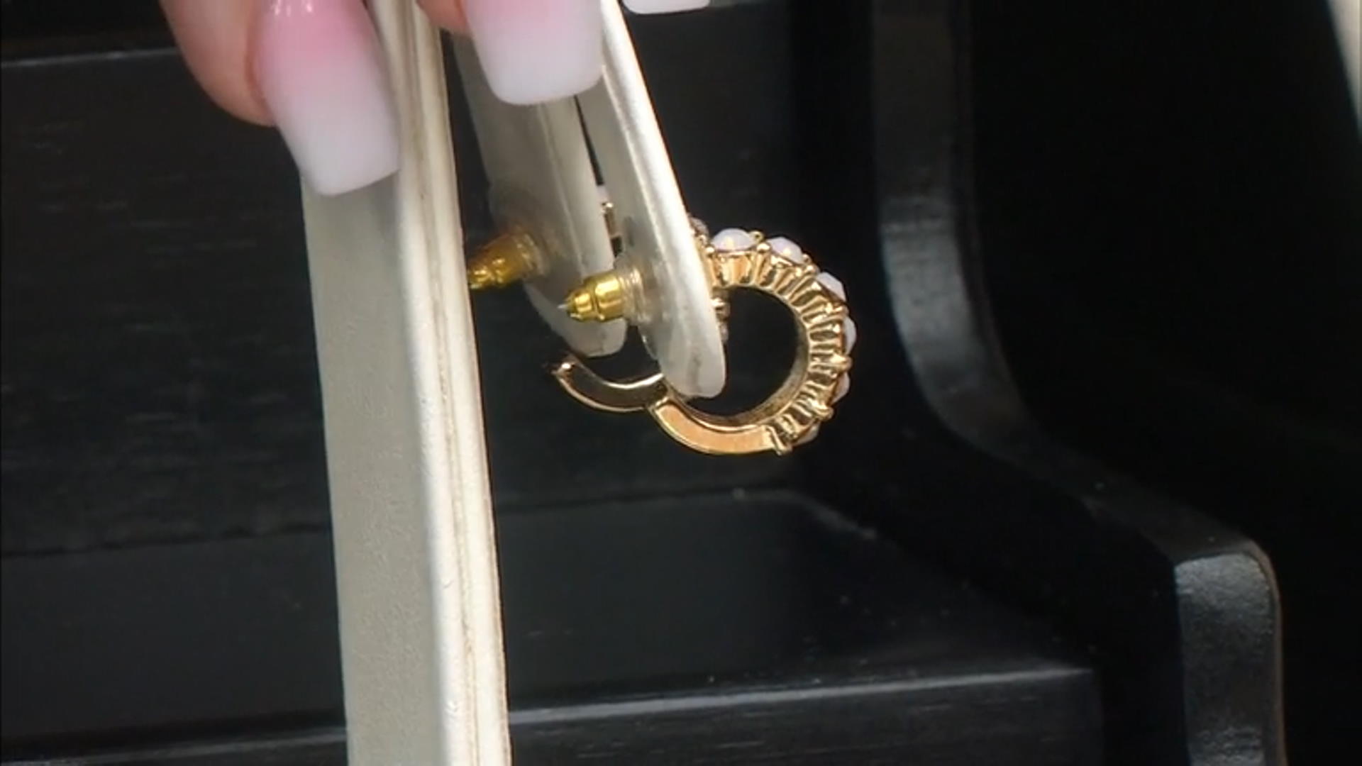 Multi-Color Crystal Gold Tone Set of 7 Huggie Earrings Video Thumbnail