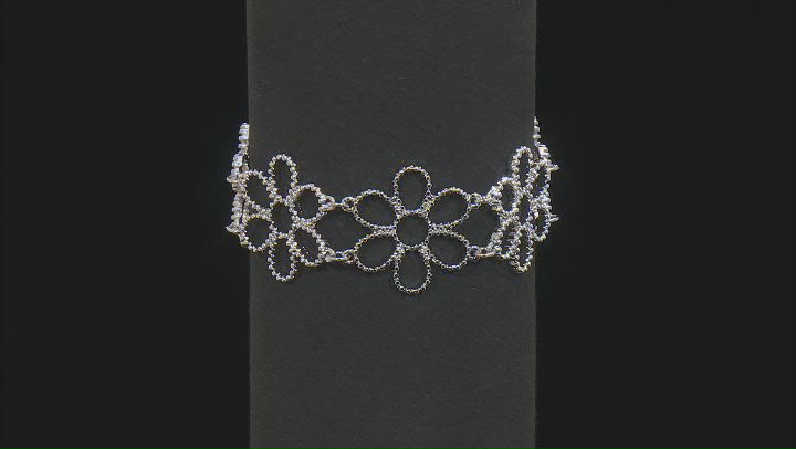 Silver Tone Floral Bracelet Video Thumbnail