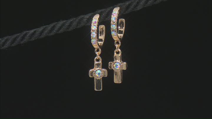 Multi-Color Crystal Gold Tone Set Of 6 Earrings Video Thumbnail