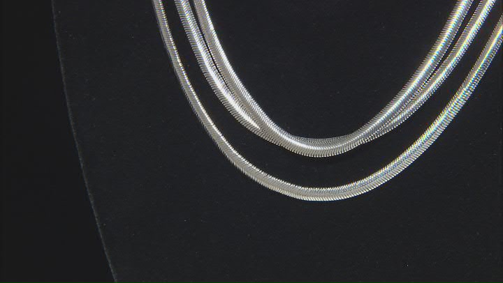 Silver Tone 3-Strand Necklace Video Thumbnail