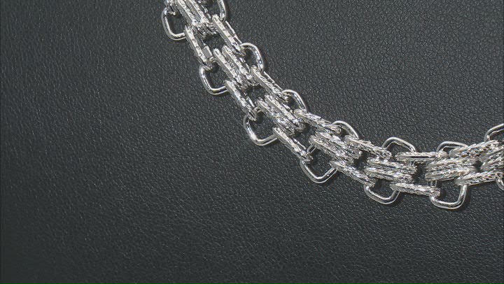 Silver Tone Link Necklace Video Thumbnail