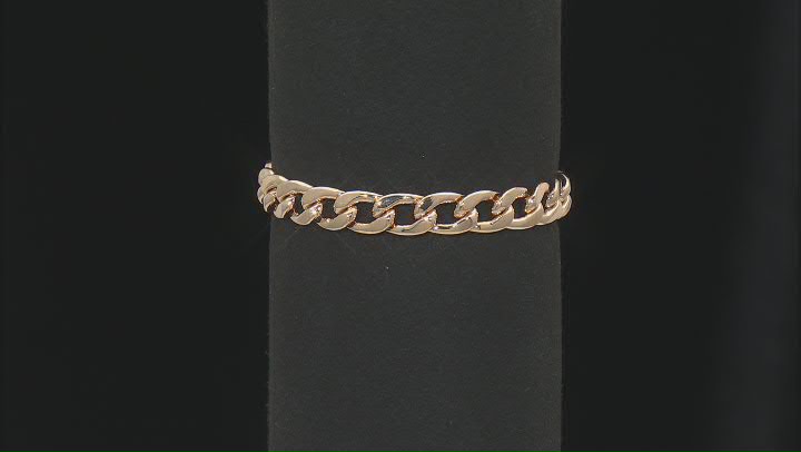 Gold Tone Curb Chain Necklace & Bracelet Set Video Thumbnail