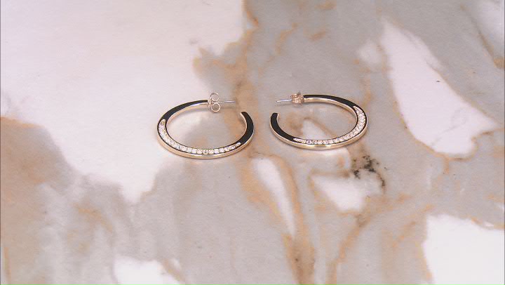 White Crystal Tri-Tone Set of 3 Hoop Earrings Video Thumbnail