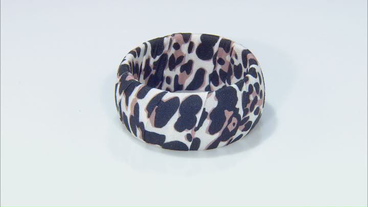 Leopard Print Fabric Bangle Bracelet Video Thumbnail