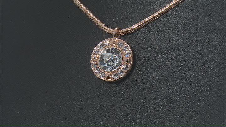 White Crystal Gold Tone Solitaire Necklace Video Thumbnail