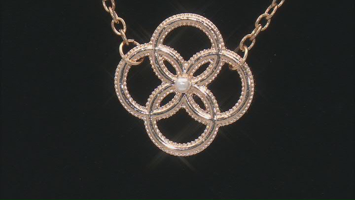 Gold Tone Clover Necklace Video Thumbnail