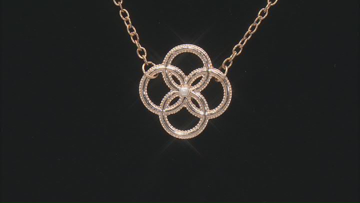 Gold Tone Clover Necklace Video Thumbnail