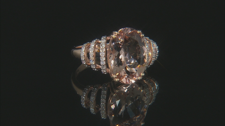 Cor-De-Rosa Morganite™ 10k Rose Gold Ring 5.22ctw Video Thumbnail