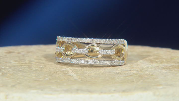 White Diamond 14k Yellow Gold Band Ring 0.33ctw Video Thumbnail