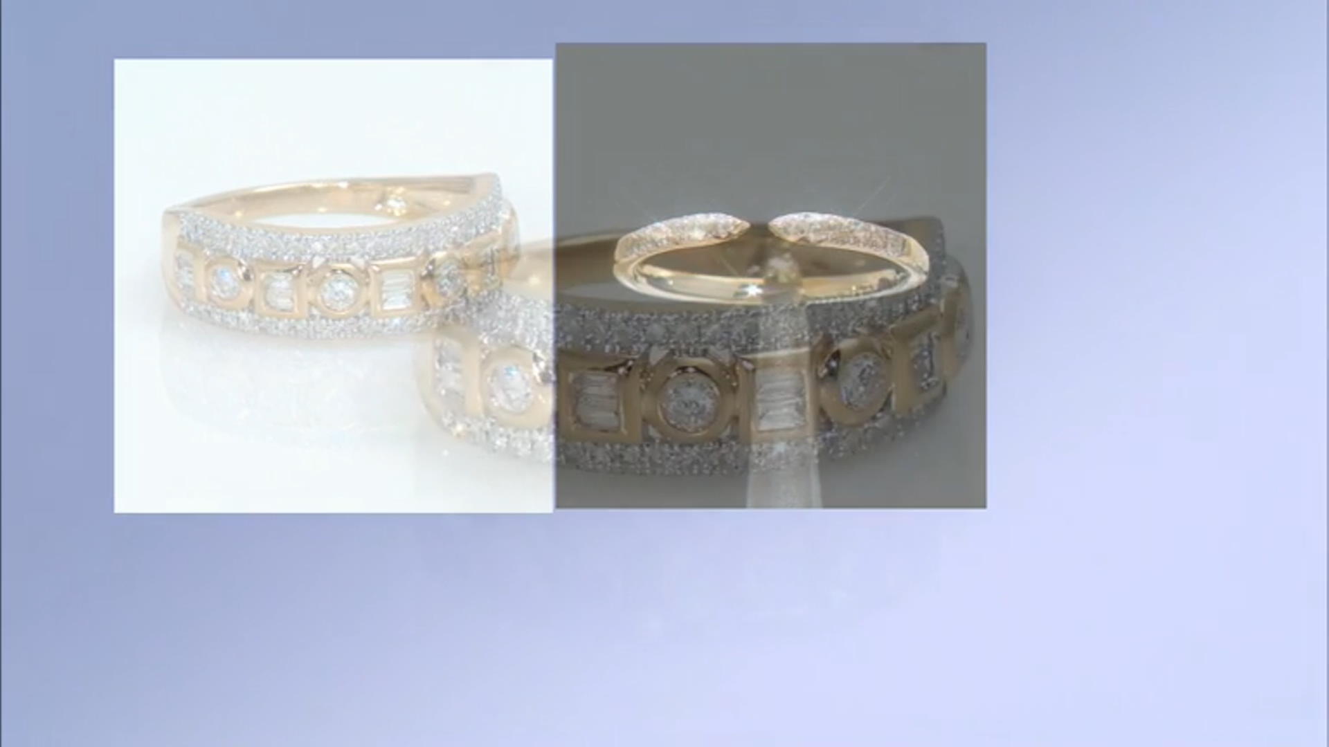 White Diamond 14k Yellow Gold Band Ring 0.50ctw Video Thumbnail