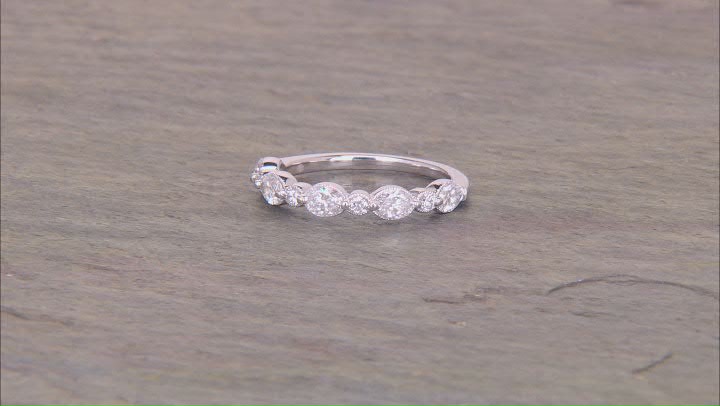 White Diamond 14k White Gold Band Ring .90ctw. Video Thumbnail