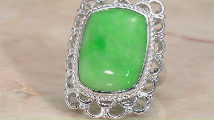 Jadeite Sterling Silver Ring Video Thumbnail