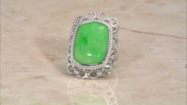 Jadeite Sterling Silver Ring Video Thumbnail
