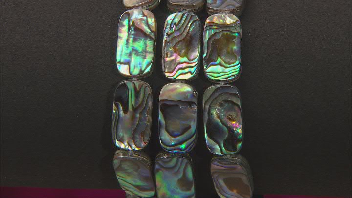 Doublet Bead Multicolor  Abalone Shell Stretch Bracelet Set Of 3 Video Thumbnail