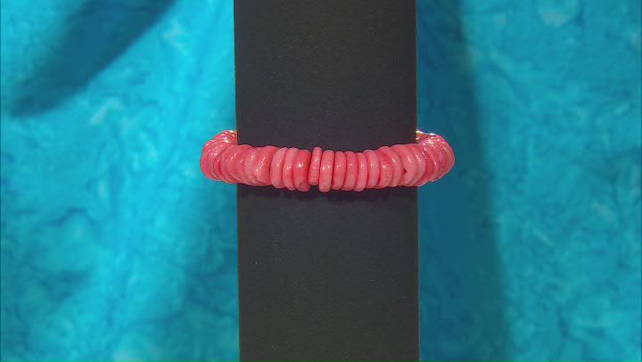 Pink Coral Chip Bracelet Video Thumbnail