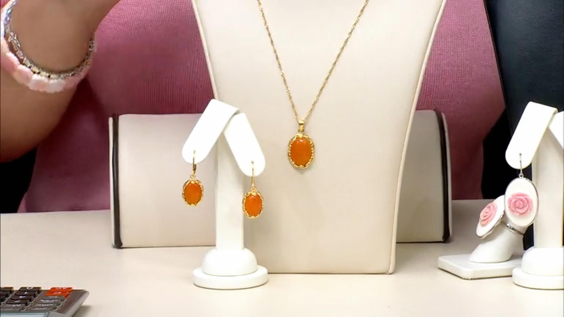 Honey Color Jadeite 18k Yellow Gold Over Sterling Silver Earrings Video Thumbnail