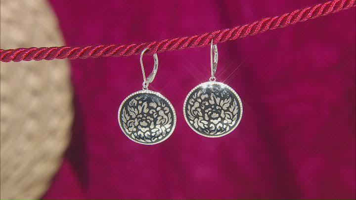 Sterling Silver Floral Design Earrings Video Thumbnail