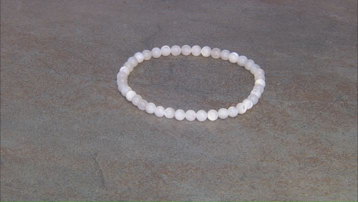 5mm & 8mm Mother-of-Pearl Set of 2 Beaded Stretch Bracelets Video Thumbnail