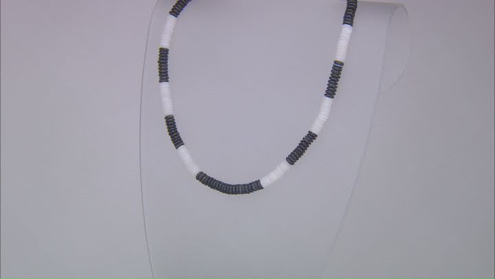 7mm Black & White Mother-of-Pearl Necklace Video Thumbnail