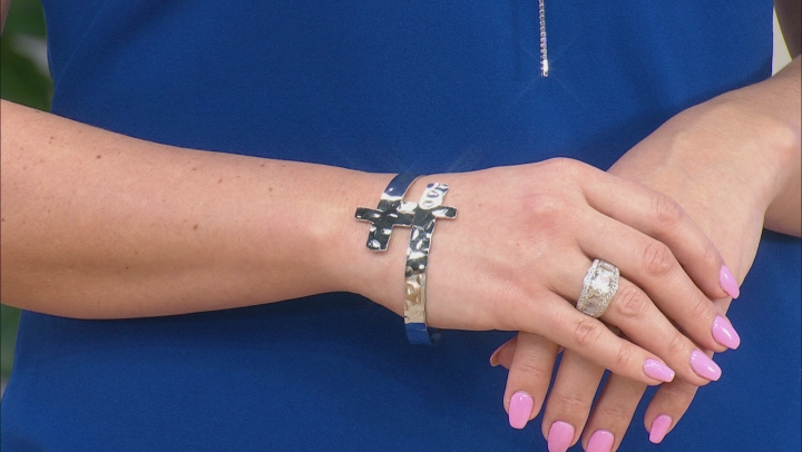 Silver Tone Cross Bracelet Video Thumbnail