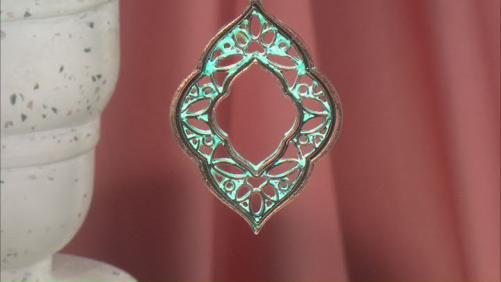 Patina Cut Out Quatrefoil Design Necklace Video Thumbnail