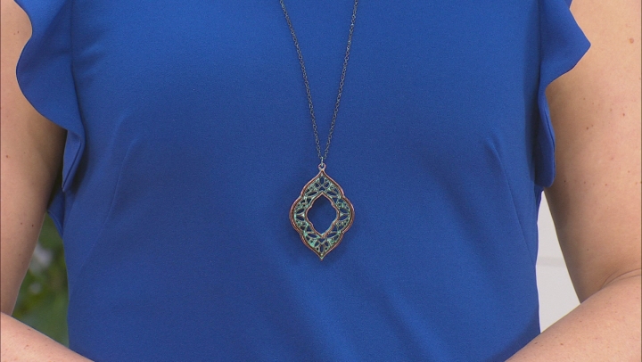 Patina Cut Out Quatrefoil Design Necklace Video Thumbnail