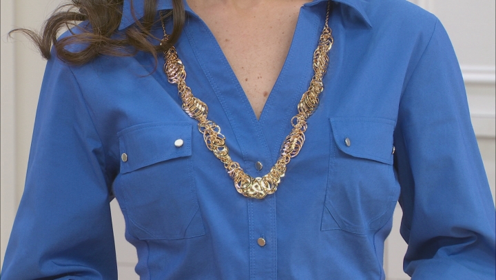 Gold Tone Link Necklace Video Thumbnail